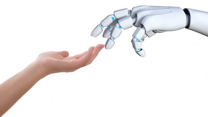 Mano humana y mano de robot