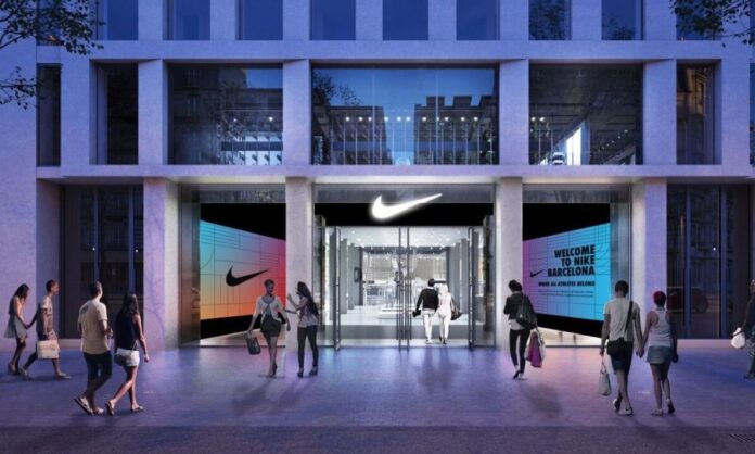 Fachada de tienda Nike Barcelona