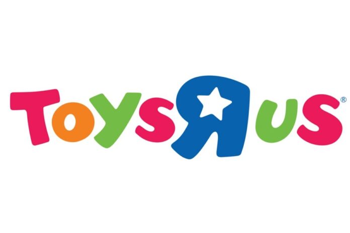 Logo de Toys R Us sobre fondo blanco