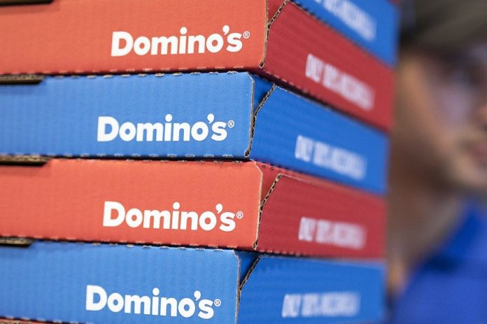 Cajas de pizza de la marca Domino´s Pizza
