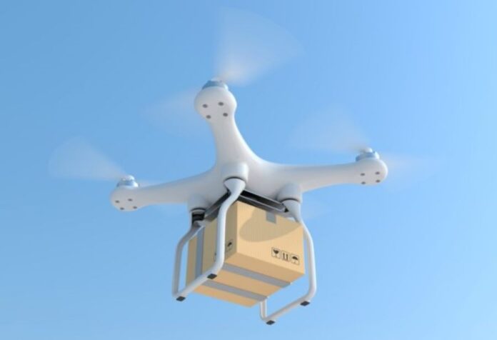 Drone caja delivery