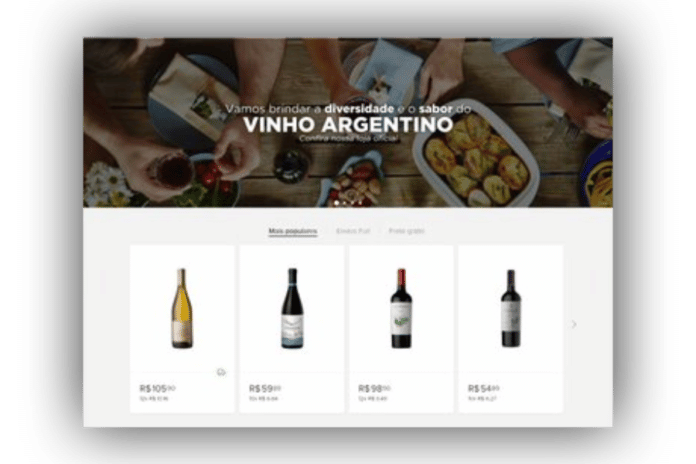 Tienda vino argentino