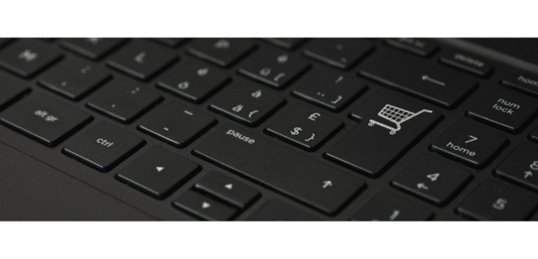 Ecommerce teclado carrito de mercado