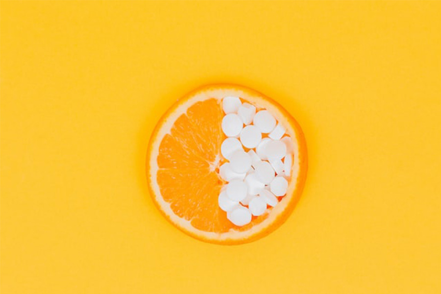 pildoras vitaminas naranja